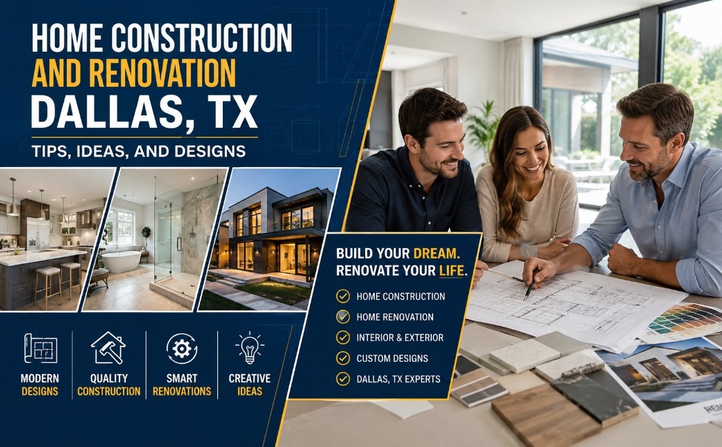 Home construction and renovation ideas and designs in Dallas, TX, with homeowners planning a remodeling project