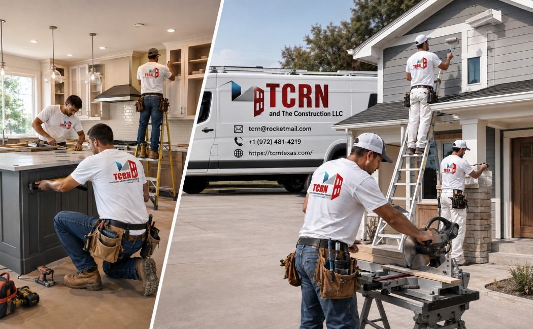 TCRN and The Construction LLC construction and renovation experts working on residential home improvement projects